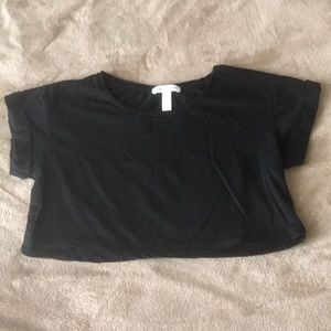 all black crop top